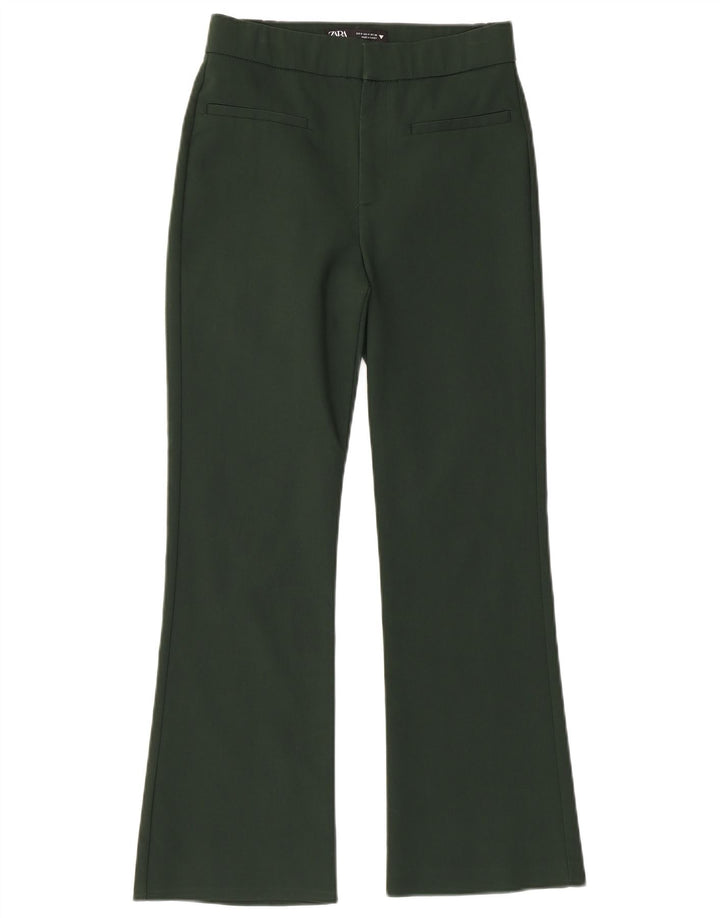 Pantalon décontracté bootcut femme ZARA petit W26 L25 coton vert