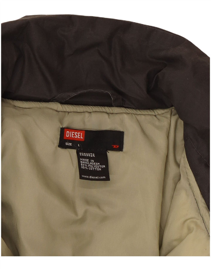 DIESEL Veste matelassée homme UK 40 Large Gris Polyester