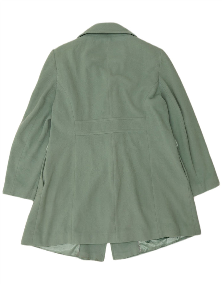 Marks & Spencer Manteau double boutonnage pour femme UK 16 Grande laine verte