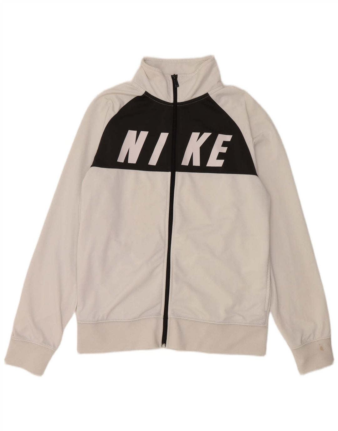 NIKE Veste de survêtement graphique pour homme en polyester color block blanc moyen