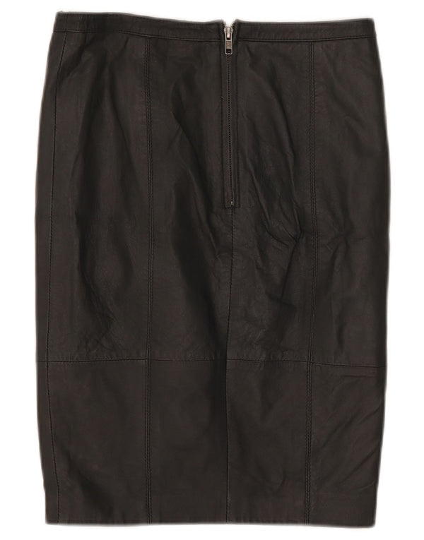 MINT VELVET Jupe crayon en cuir pour femme UK 8 Small W28 Noir