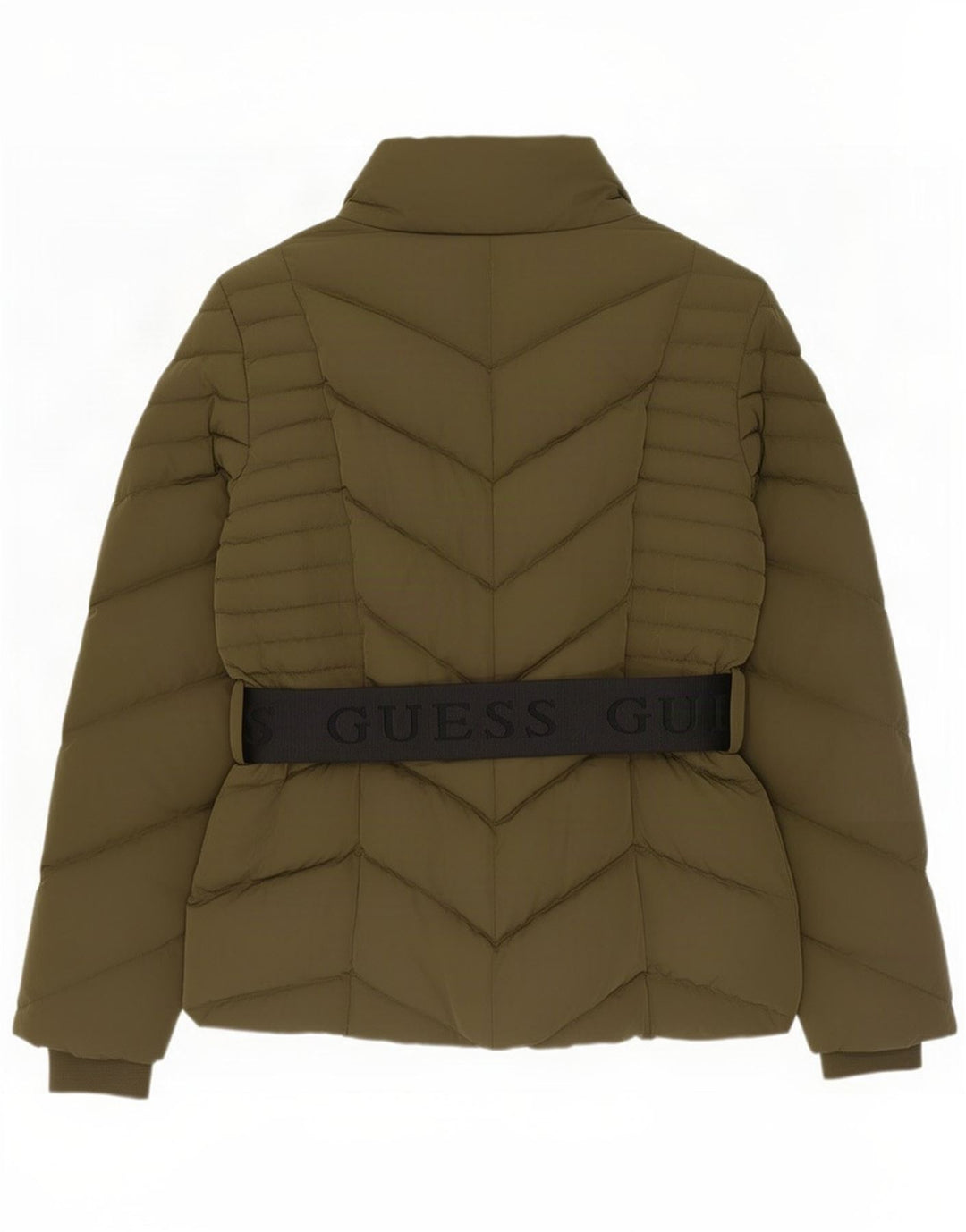 Guess Veste matelassée graphique pour femme UK 12 Kaki moyen Polyester