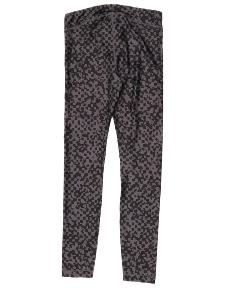 Under Armour Leggings Femme UK 42 Polyester Géométrique Gris Moyen