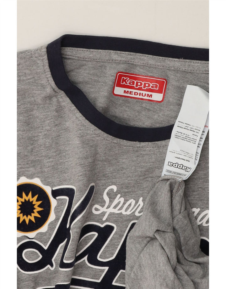 Kappa T-Shirt Graphique Homme Gris Moyen Moucheté Coton
