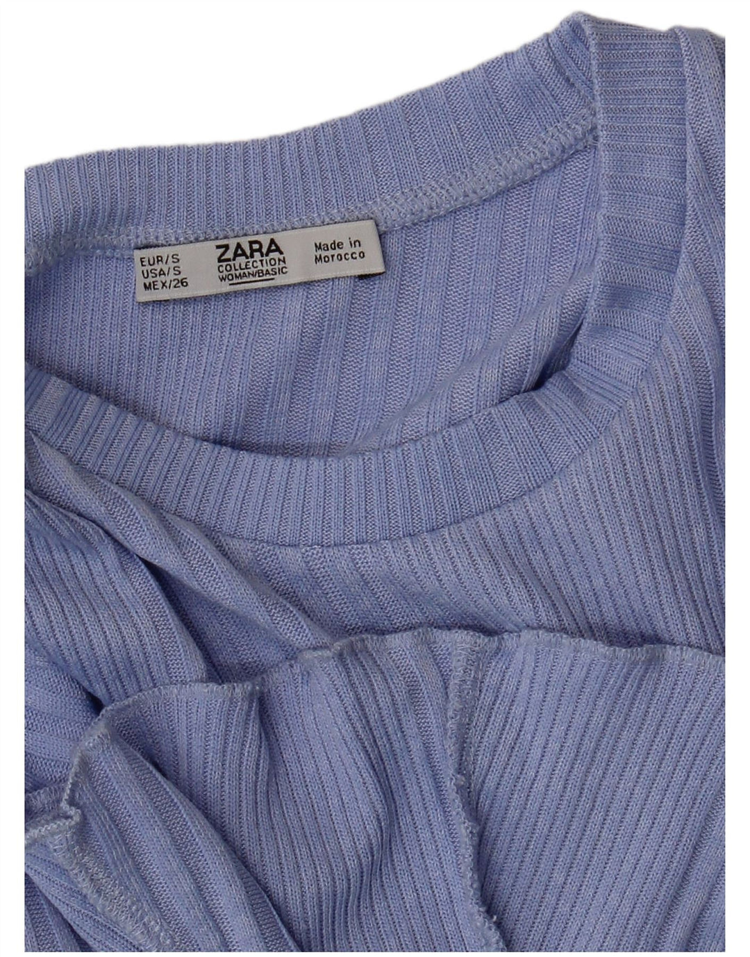 ZARA Femme Crop Top UK 8 Small Violet