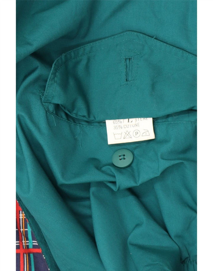 veste réversible homme vintage UK 40 Grand polyester vert