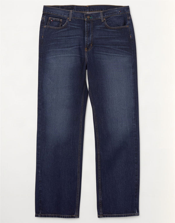 Tommy Hilfiger Jean droit homme W38 L34 bleu marine coton