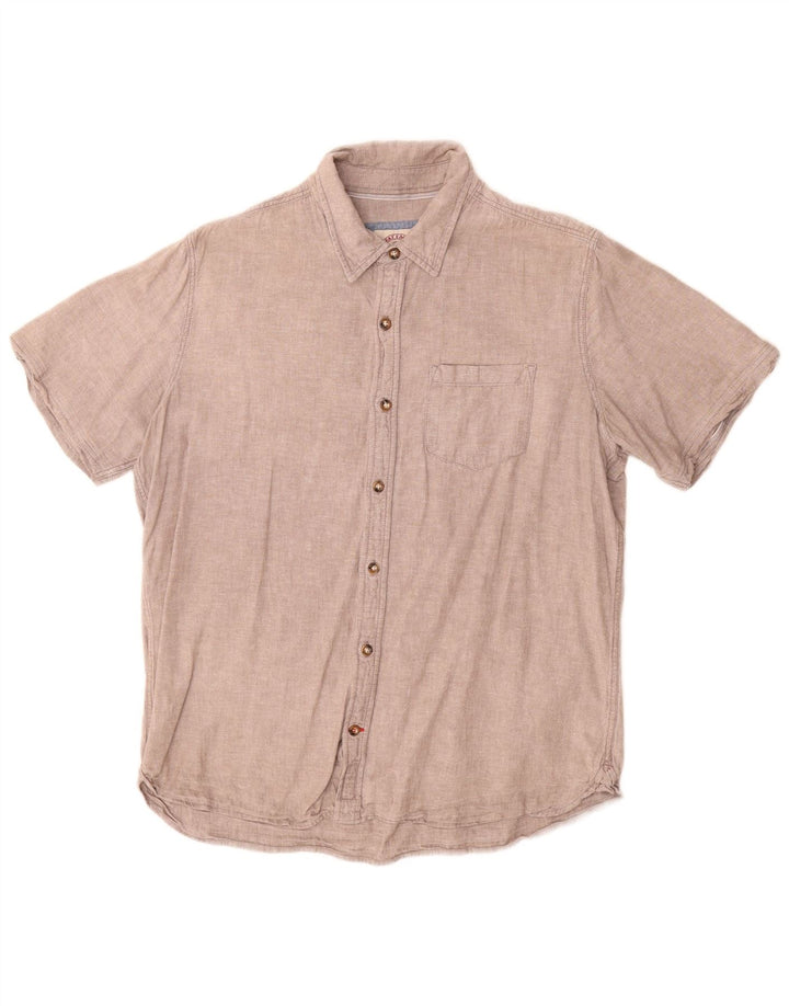 Chemise à Manches Courtes Homme Fat Face Lin Gris Moyen