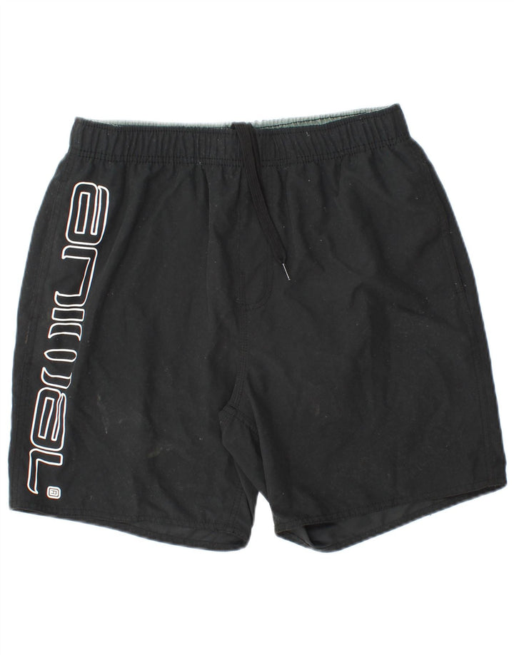ANIMAL Short de Bain Graphique Homme Grand Noir Polyester