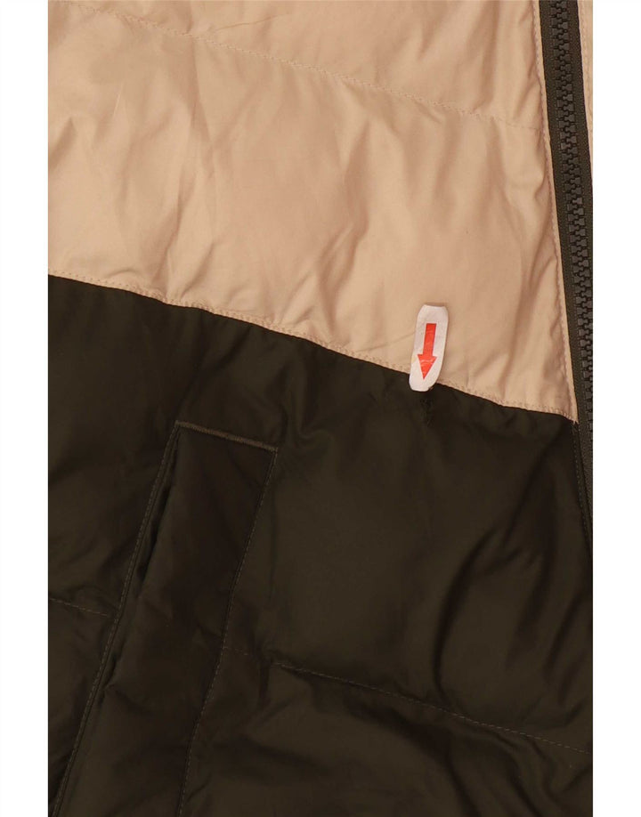 Nike Veste matelassée à capuche pour garçon 12-13 ans Large Vert Colorblock