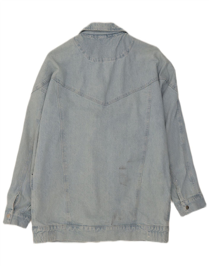 veste en denim femme vintage UK 14 Grand coton bleu