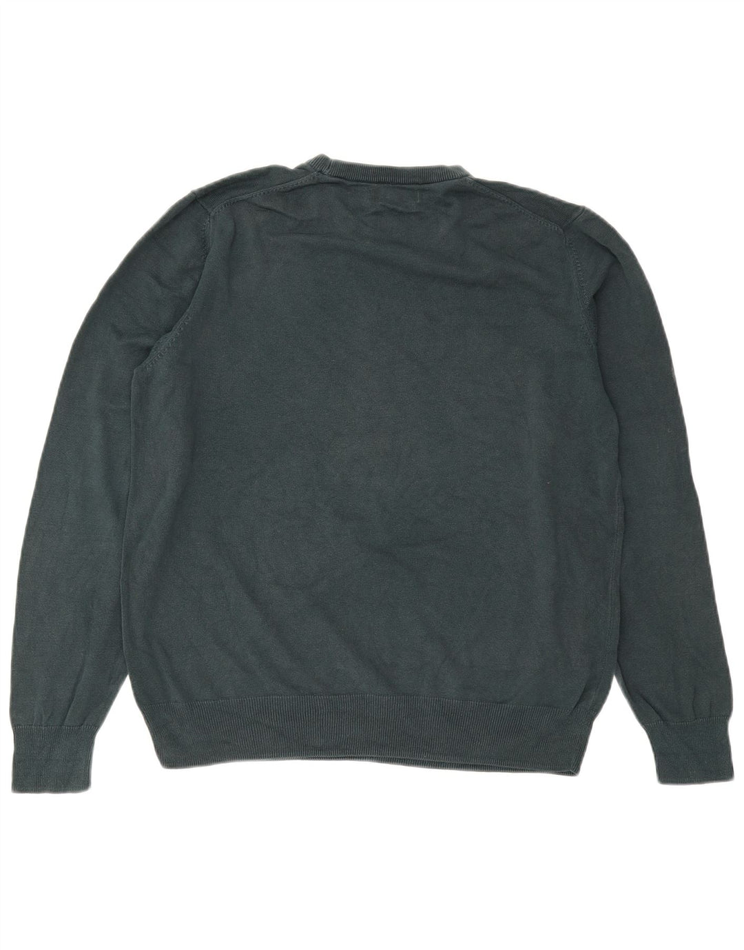 MARKS & SPENCER Pull col rond homme XL coton vert