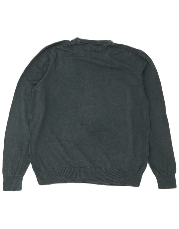 MARKS & SPENCER Pull col rond homme XL coton vert