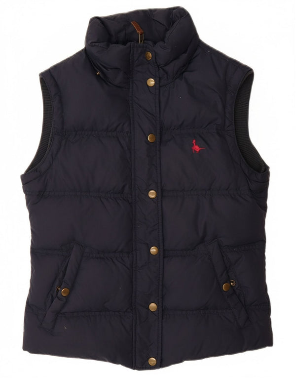 JACK WILLS Gilet rembourré pour femme UK 8 Small Bleu marine Nylon