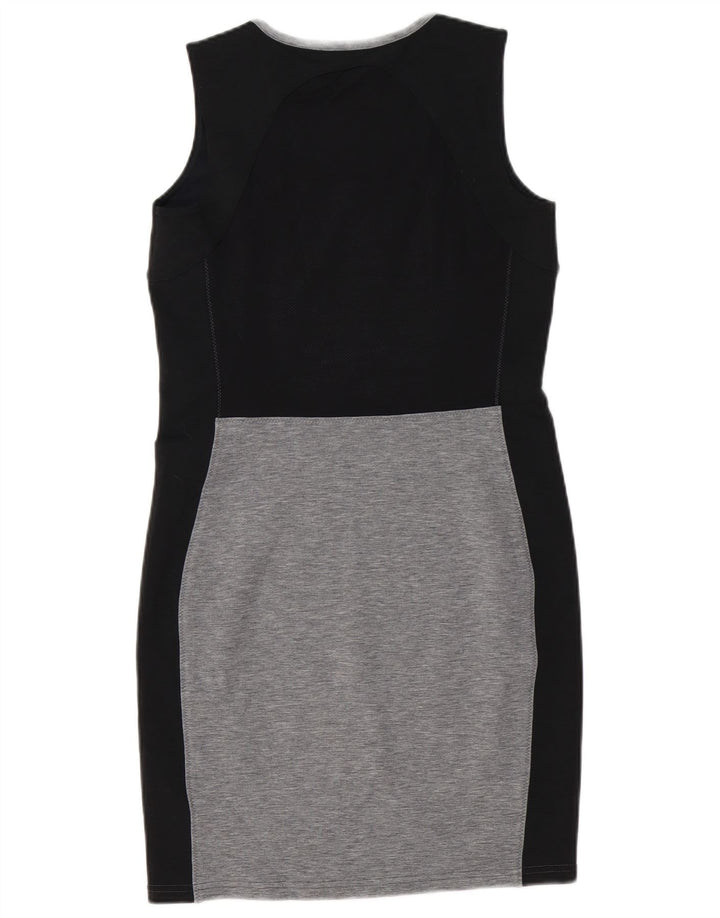 Athleta Robe fourreau pour femme UK 43 Petit Noir Colorblock Polyester