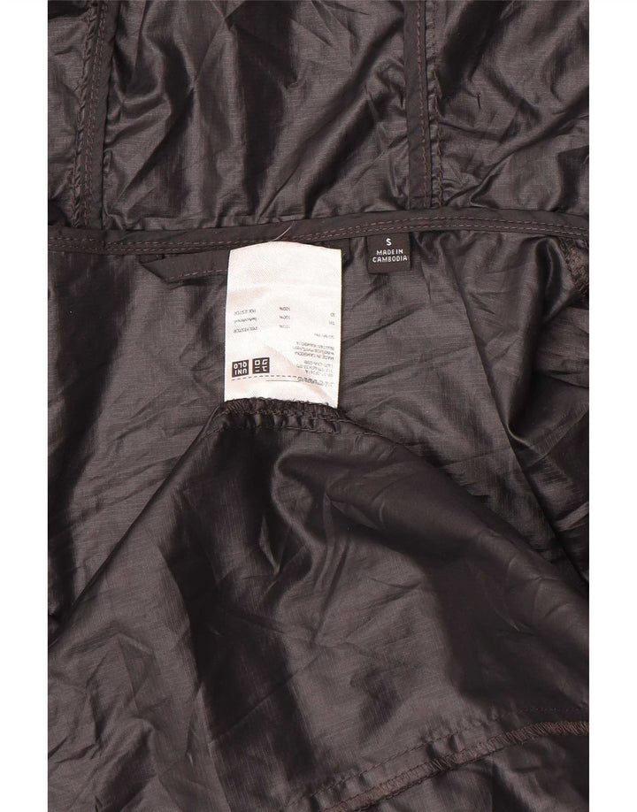 Uniqlo Veste de pluie à capuche pour femme UK 10 Small Noir Polyester