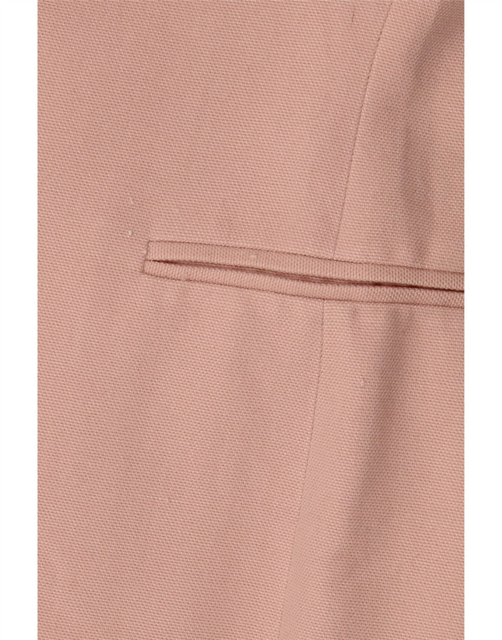 Zara Veste Blazer Ouverte Femme UK 6 XS Rose Viscose