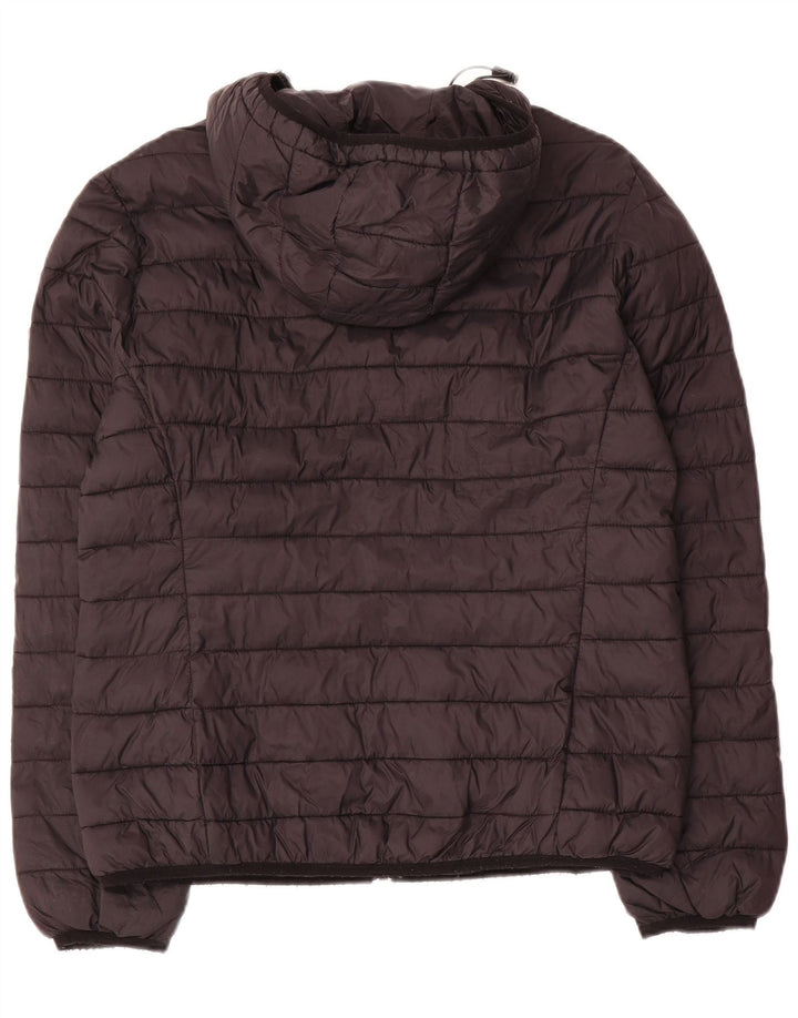 Carrera Veste matelassée à capuche pour femme UK 16 Large Noir Nylon