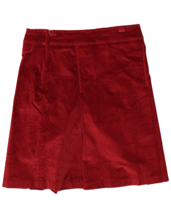 Marlboro Classics Jupe en velours côtelé pour femme EU 42 Large W30 Coton bordeaux