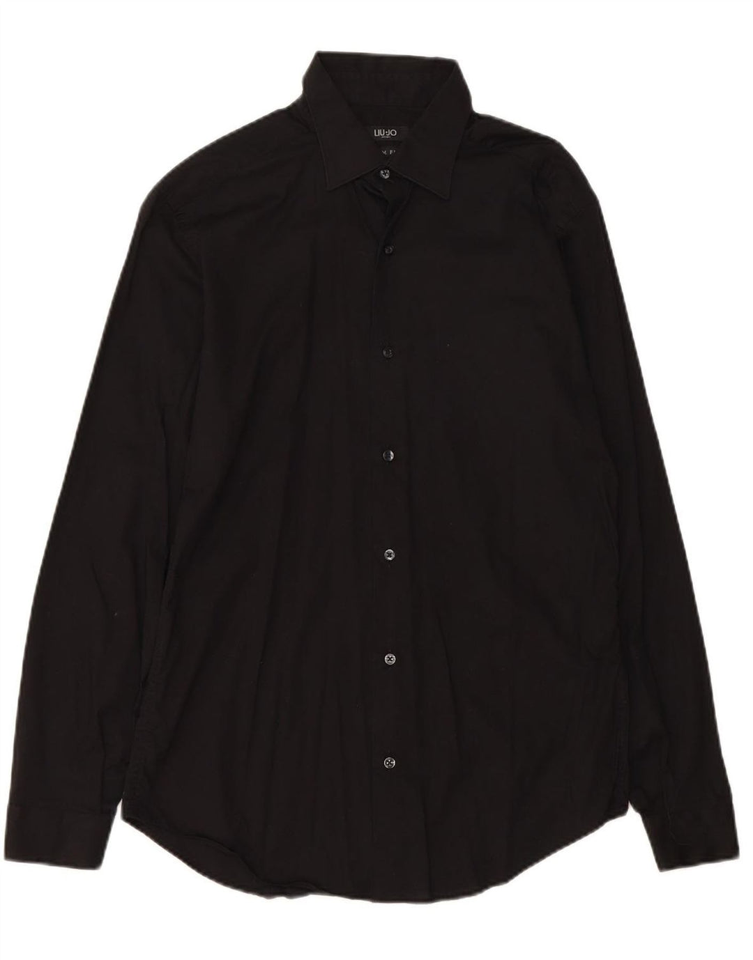 LIU JO Mens Slim Fit Shirt Size 15 38 Medium Black