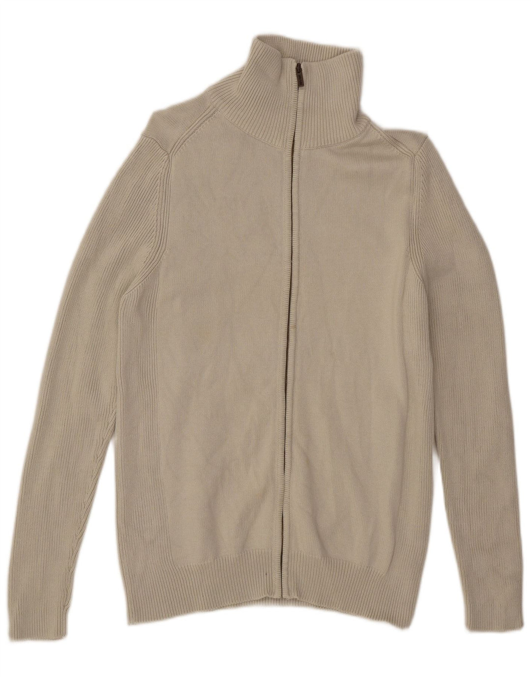 Zara Homme Cardigan Pull XL Blanc Cassé Coton