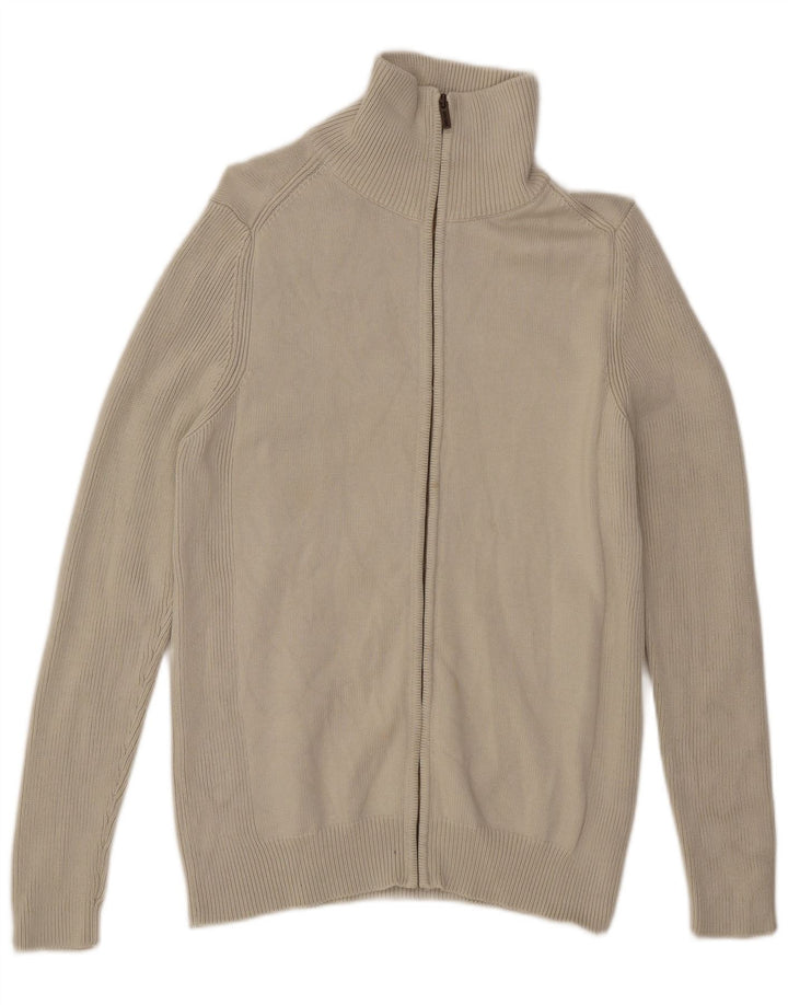 Zara Homme Cardigan Pull XL Blanc Cassé Coton