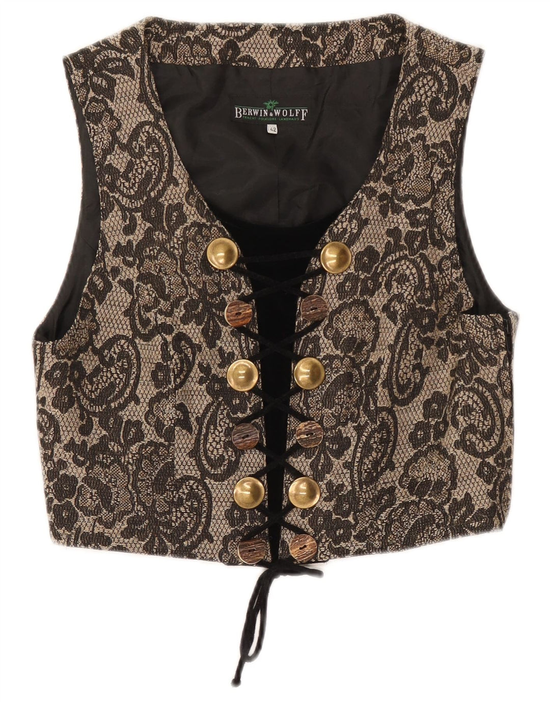 Berwin & Wolff Haut Corset Sans Manches Femme IT 42 Beige Moyen Floral