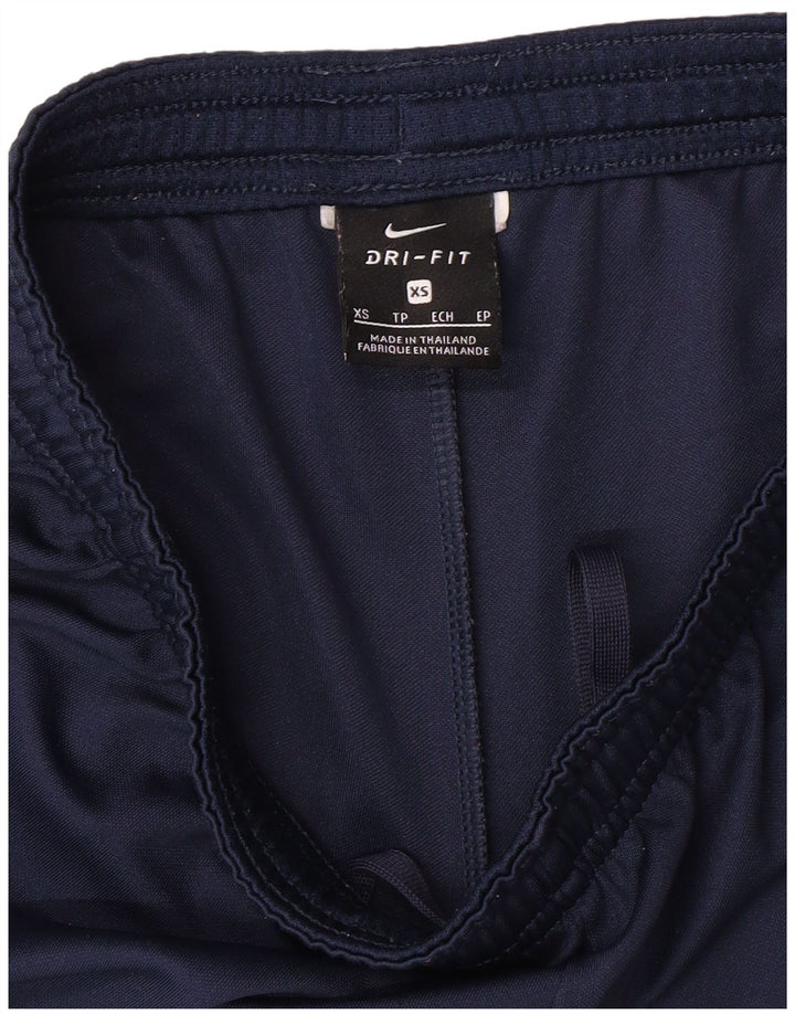 NIKE Short de sport Dri Fit pour femme UK 4 XS Bleu marine