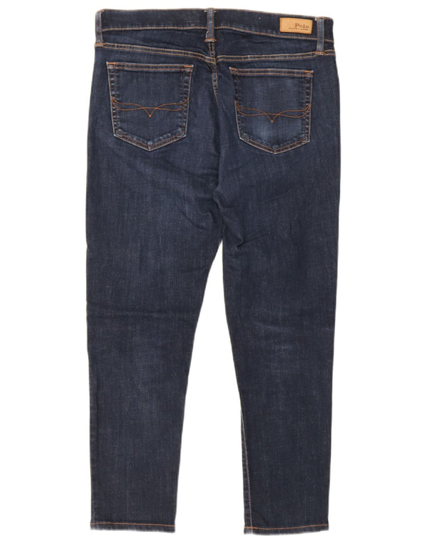 Polo Ralph Lauren Womens Crop Slim Jeans W31 L26 Navy Blue Cotton