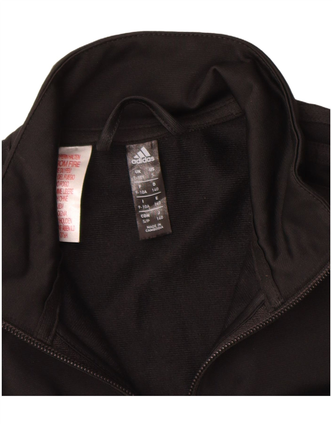 Veste de survêtement Adidas Climalite Garçon 9-10 ans Noir Polyester