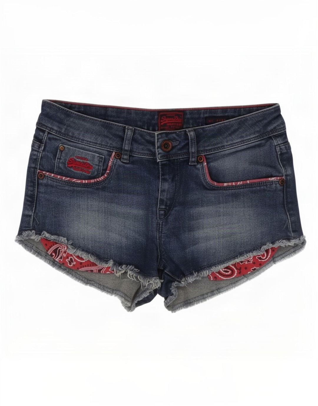 Superdry Pantalon Chaud En Denim Femme Moyen W28 Bleu