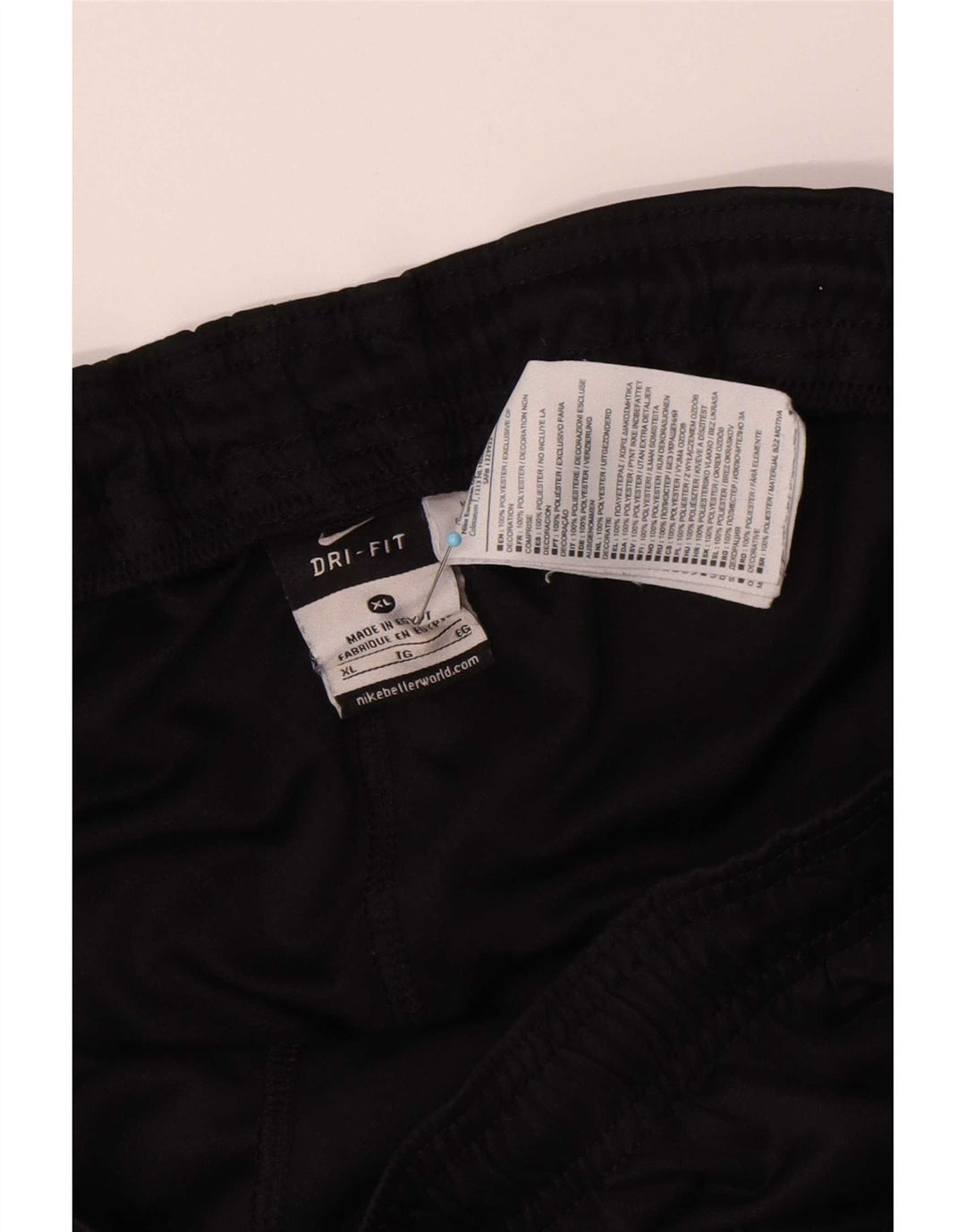 Nike Short de sport Dri Fit pour femme XL Noir Polyester
