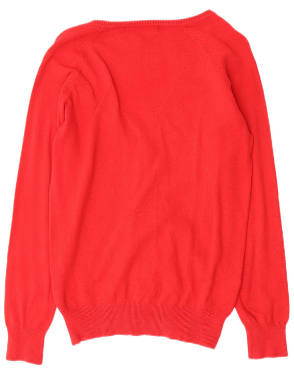 Zara Cardigan Femme Pull UK 18 XL Coton Rouge
