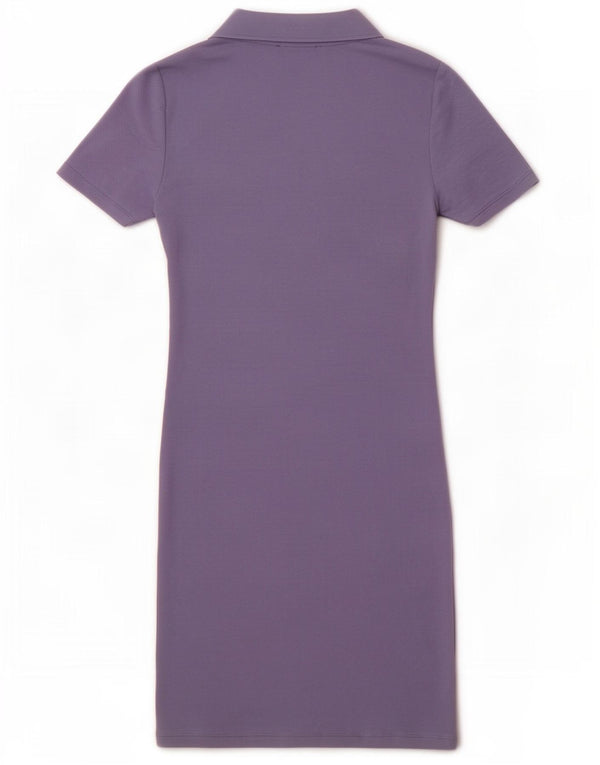 Zara Womens Polo Dress UK 10 Small Purple Cotton