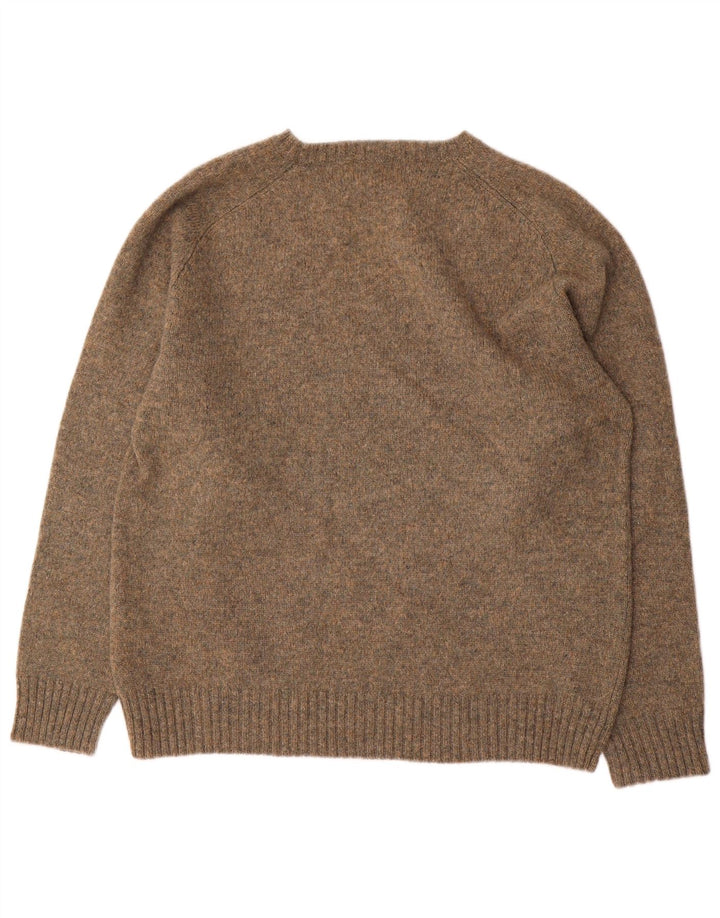 Kappa Pull à col rond pour homme XL en laine mouchetée beige