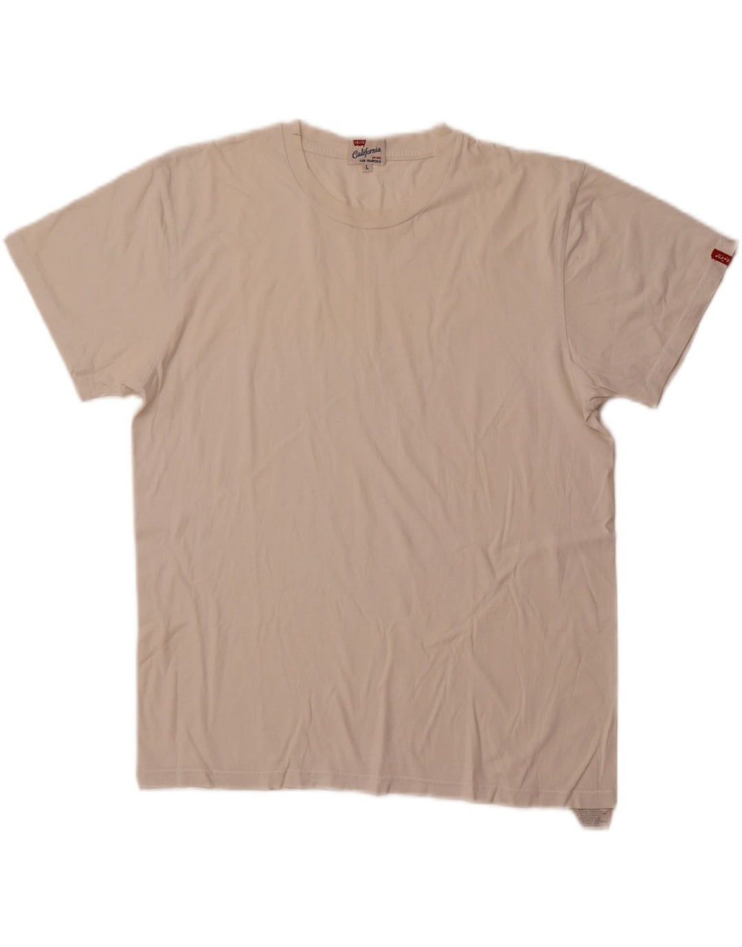 Levi's T-Shirt Femme UK 16 Large Blanc Coton