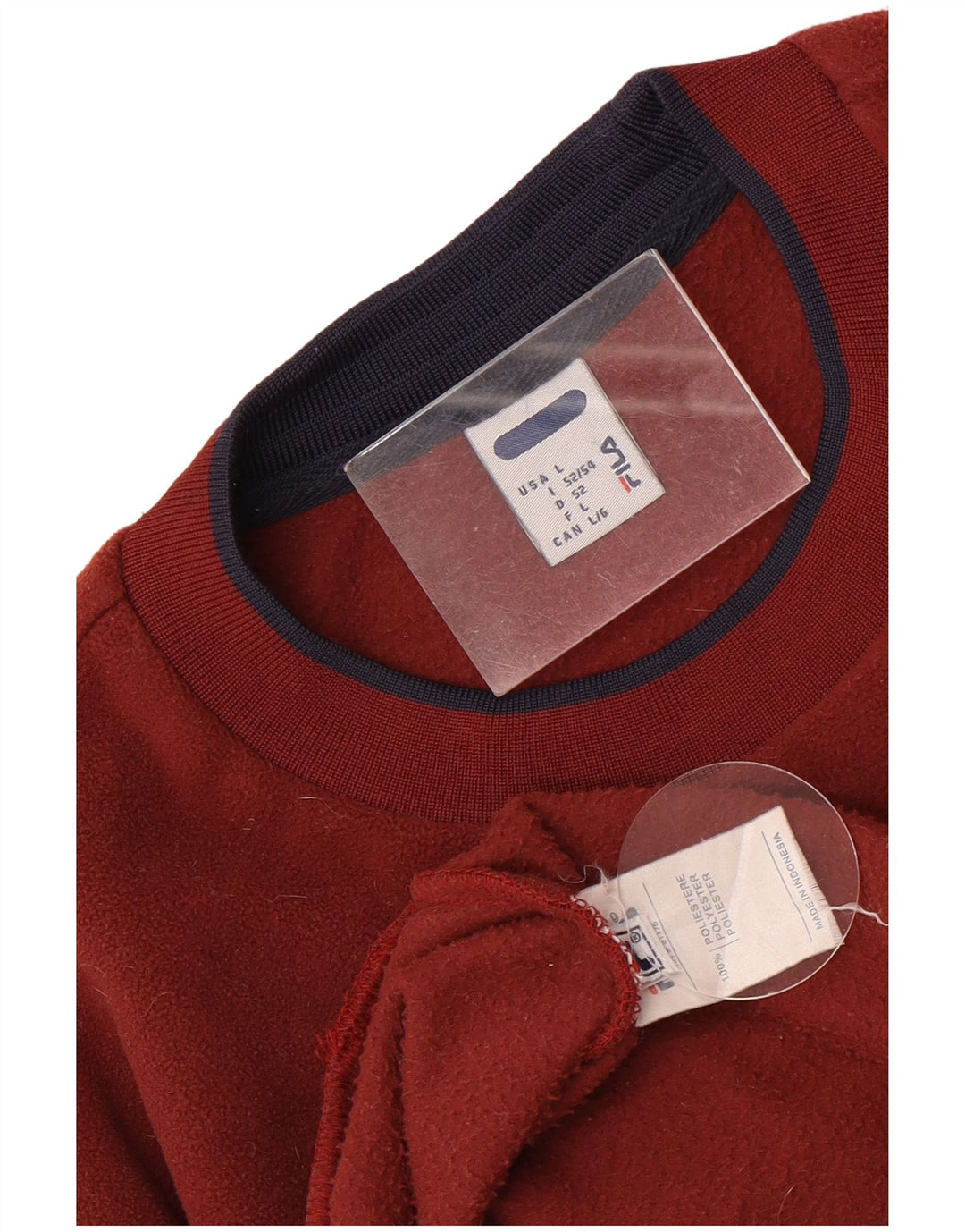 Fila Pull Polaire Graphique Homme Marron Polyester Large