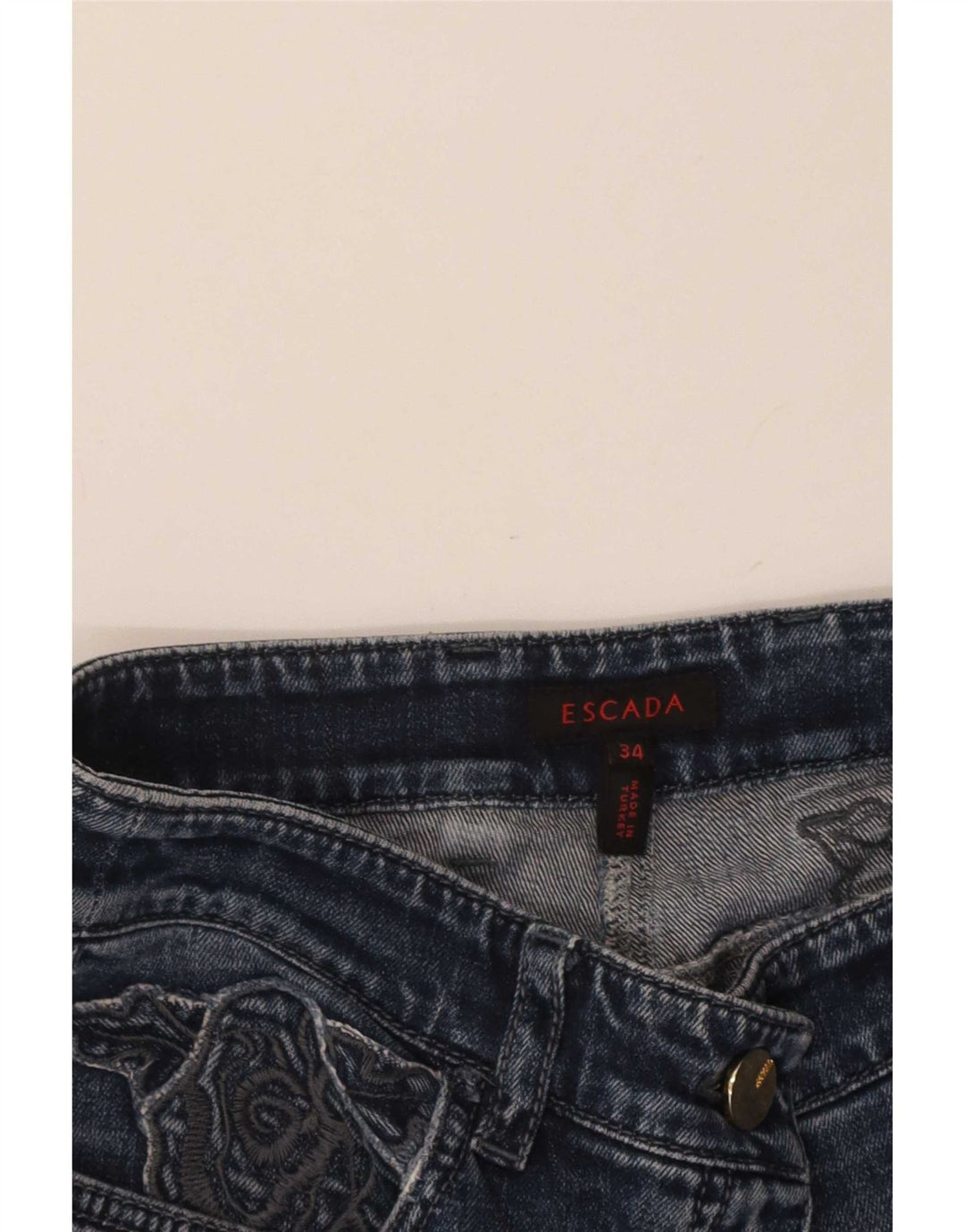 Escada Jean Bootcut Femme EU 34 XS W28 L32 Bleu