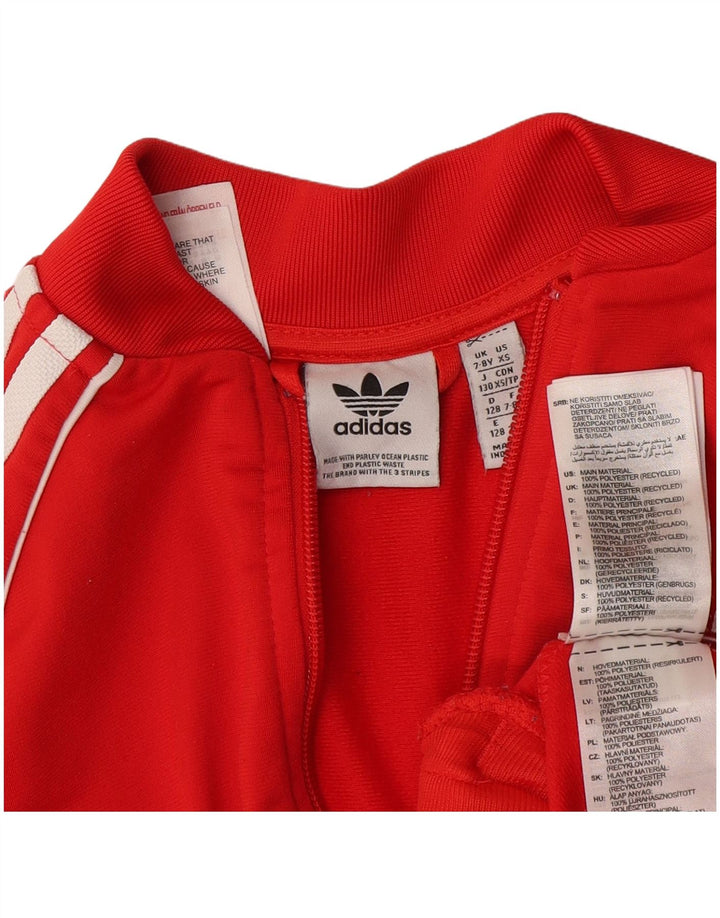 Veste de survêtement Adidas Fille 7-8 ans Rouge Polyester