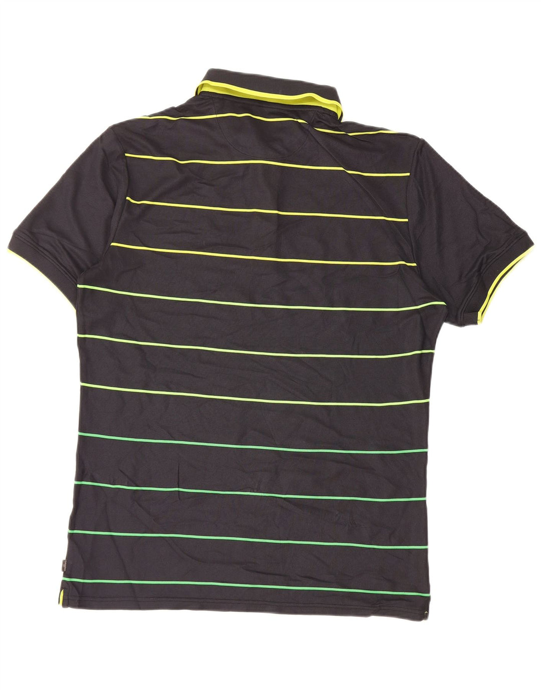 Calvin Klein Polo de golf pour homme en polyester rayé noir moyen