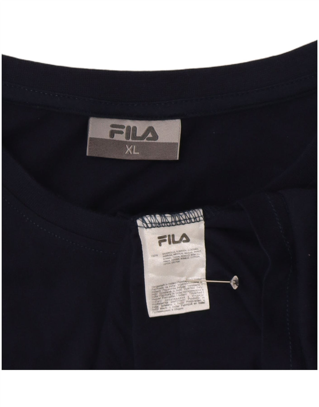 Fila T-Shirt Homme Top XL Bleu Marine Coton