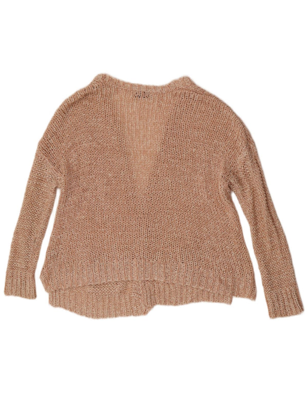Topshop Cardigan surdimensionné pour femme UK 10 Petit Acrylique Beige