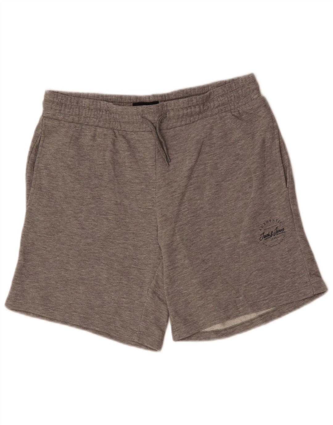 JACK & JONES Short de Sport Homme Gris Moyen Coton
