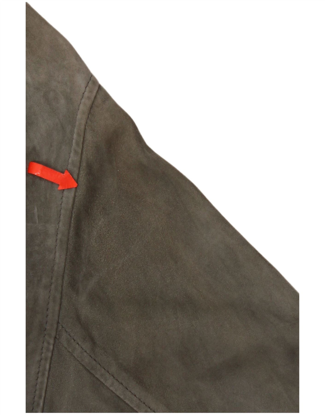 veste en daim femme vintage UK 20 2XL cuir gris