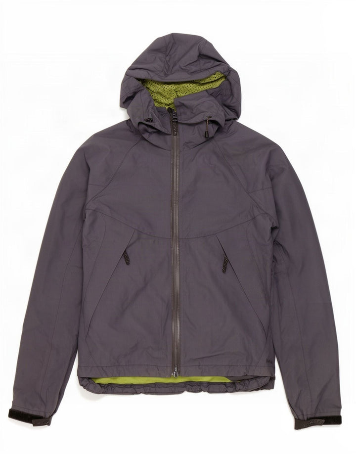 Fat Face Veste coupe-vent à capuche pour femme UK 8 Small Bleu marine Polyester