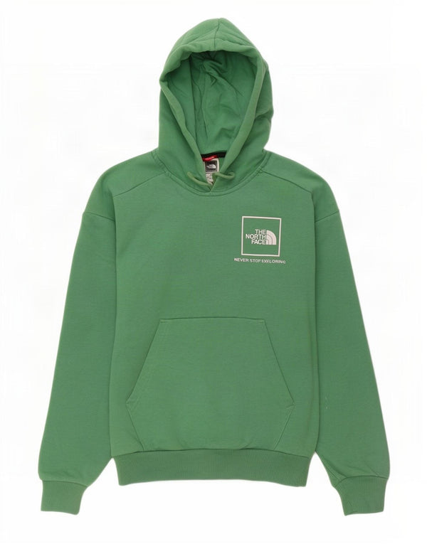 The North Face Pull à capuche graphique coupe ample pour femme UK 6 XS en coton vert