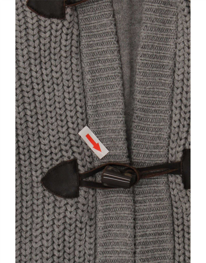 Tommy Hilfiger Cardigan à capuche pour homme en coton gris moyen