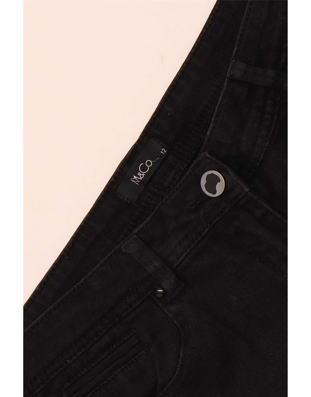 M&Co Jean Slim Femme UK 12 Moyen W32 L30 Noir