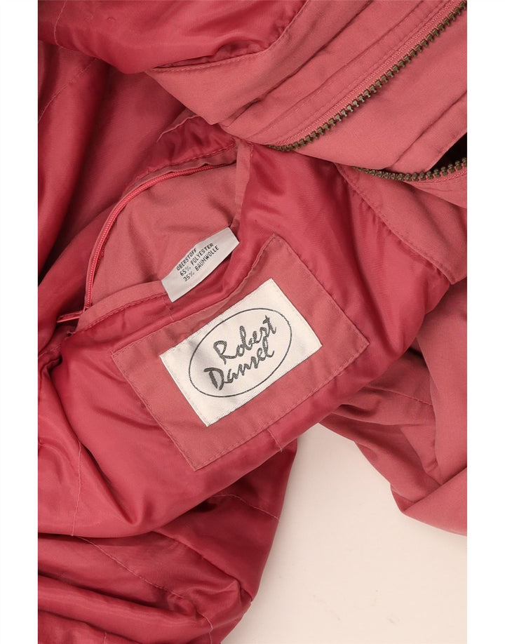 VINTAGE Femme Trench Oversize UK 16 Grand Polyester Rose