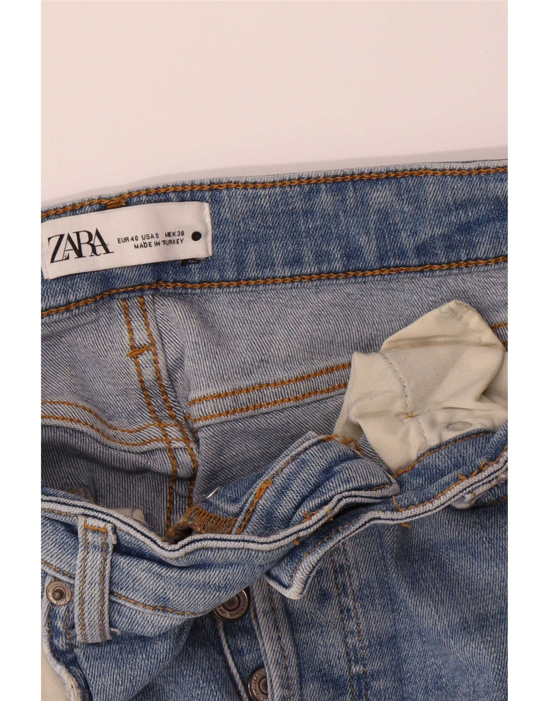 Zara Jean droit pour femme EU 40 Medium W30 L26 Bleu